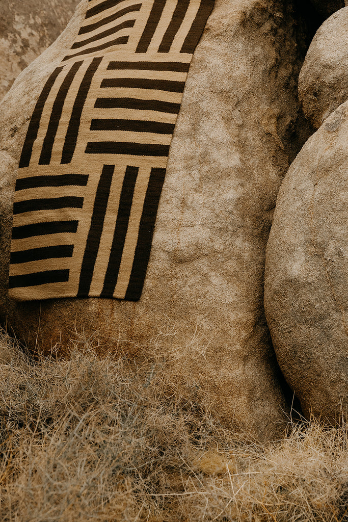 Land Woven Runner | Coffee & Camel