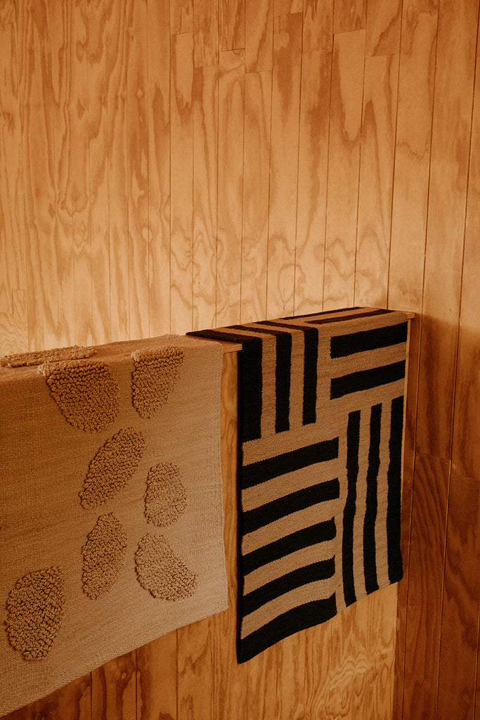 Land Woven Runner | Coffee & Camel