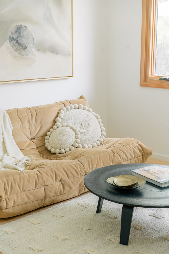 Classica Pom Pom Cushion Large | Natural