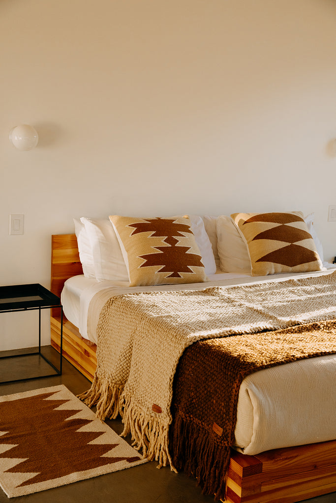 Southwest Cushion #3 | Straw & Chestnut