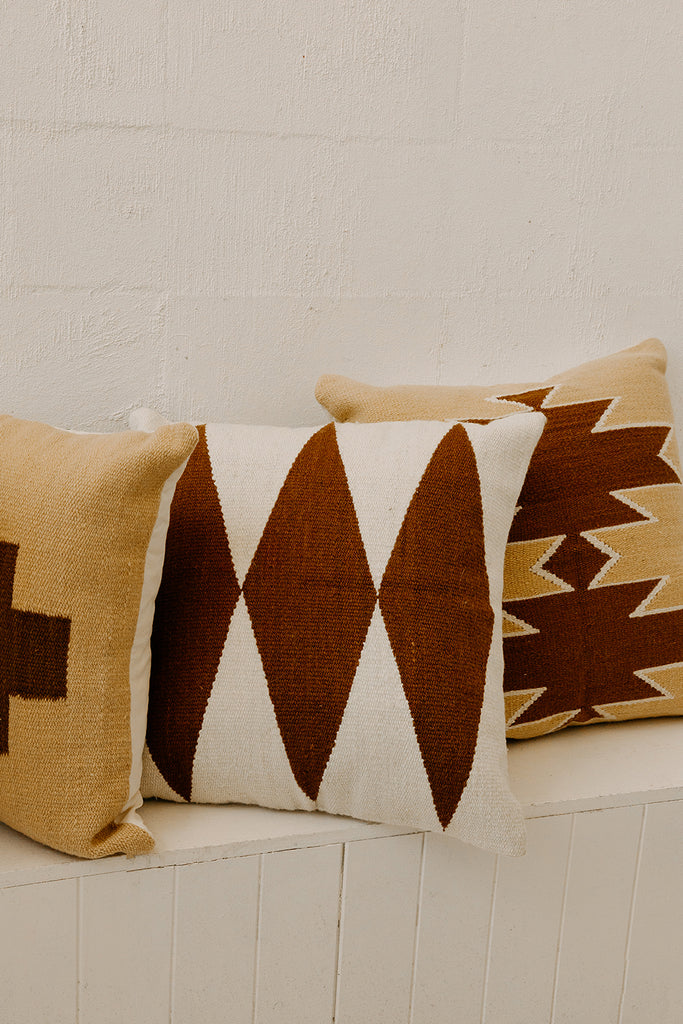 Southwest Cushion #2 | Natural & Chestnut