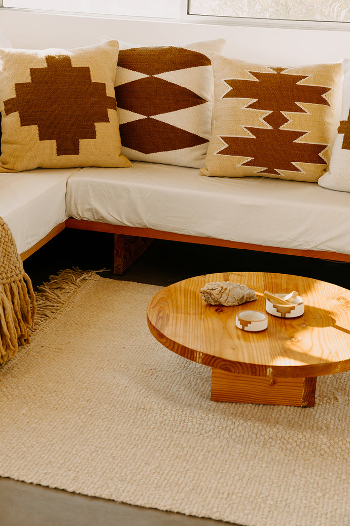 Southwest Cushion #3 | Straw & Chestnut