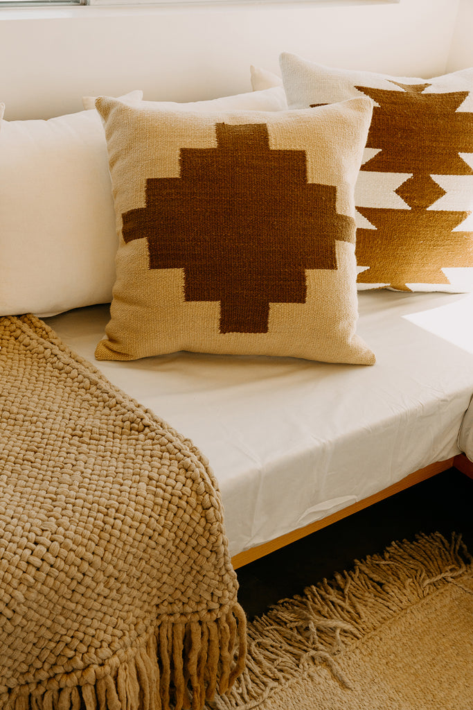 Southwest Cushion #1 | Straw & Chestnut