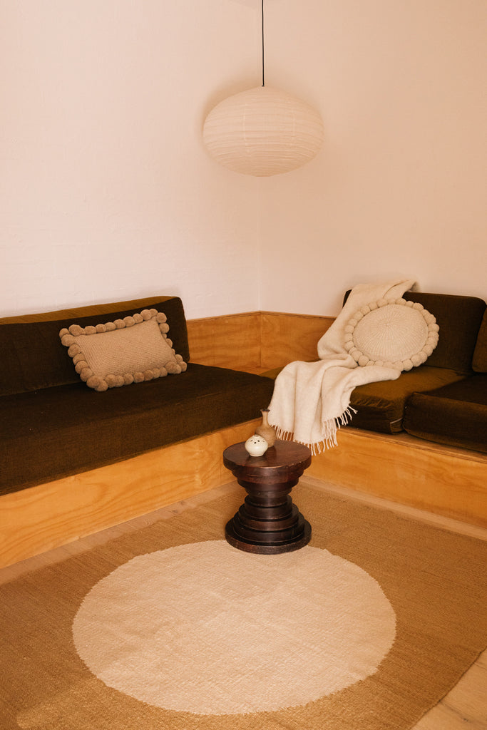 Classica Lumbar Pom Pom Cushion #2 | Sand