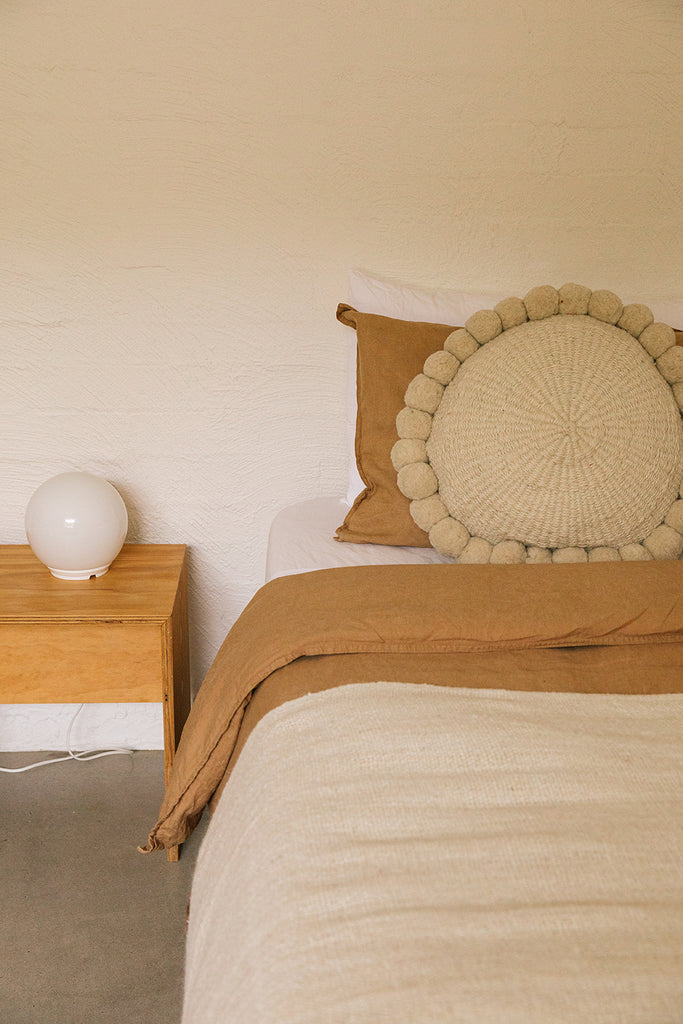 Classica Pom Pom Cushion Large | Natural