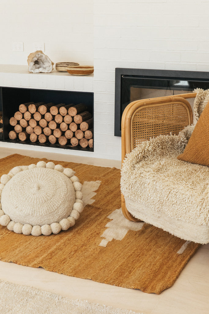 Classica Pom Pom Cushion Large | Natural