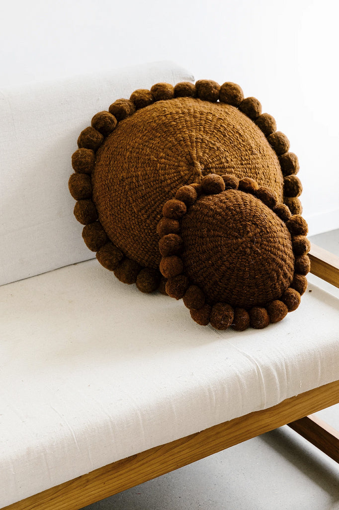 Classica Pom Pom Cushion #1 Mini | Rust