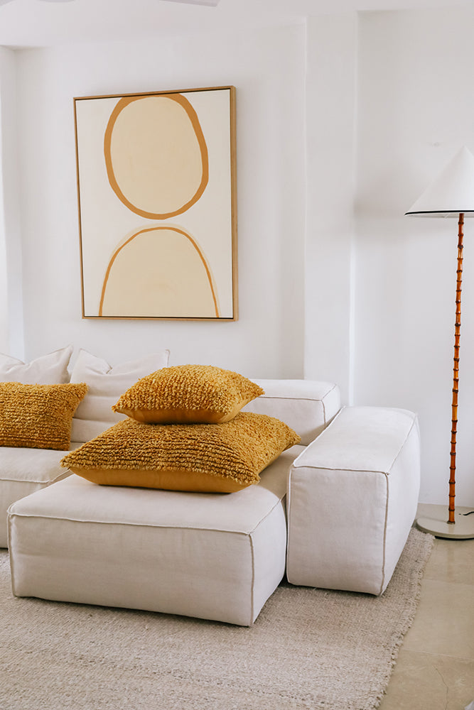 Textural Floor Cushion | Turmeric