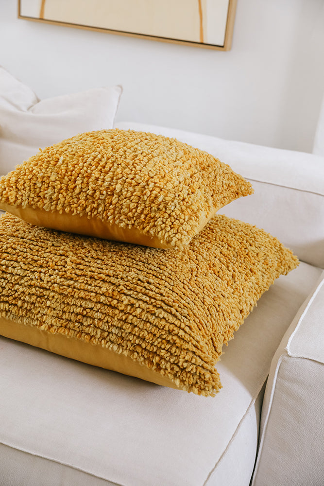 Textural Floor Cushion | Turmeric