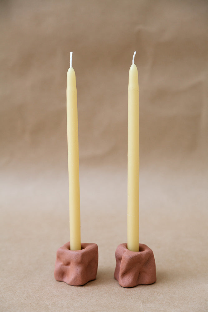 Candle Holder Pinched  | Terra