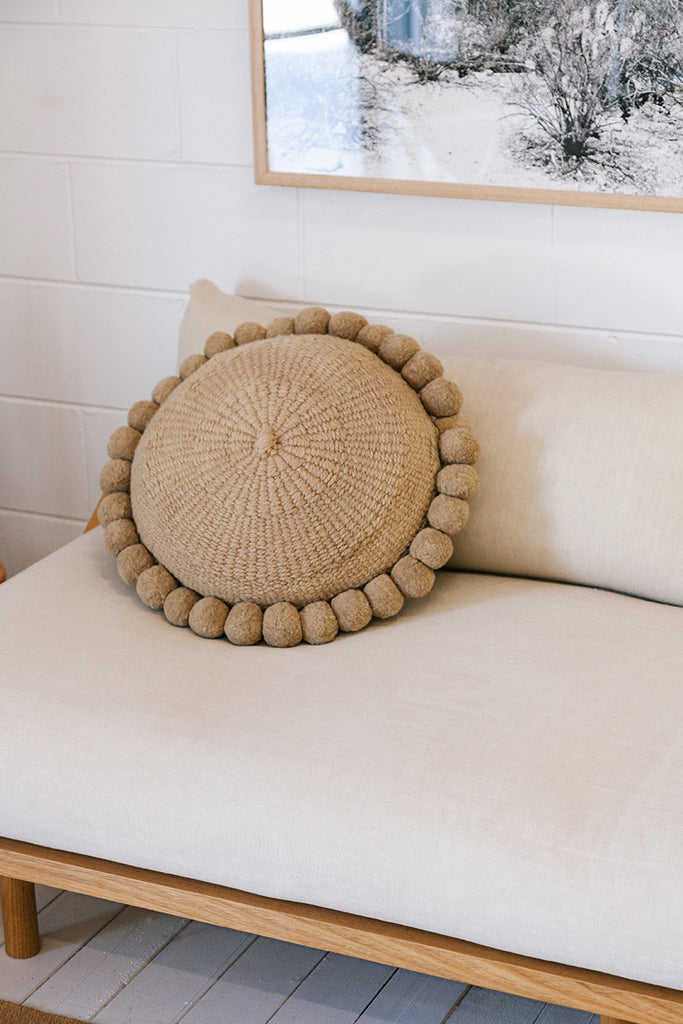 Monte Pom Pom Cushion #1 Large | Sand