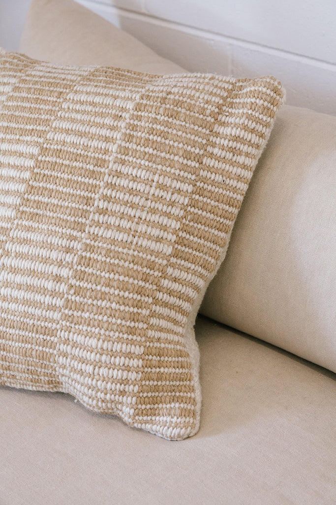 Lara Cushion | Sand & Natural