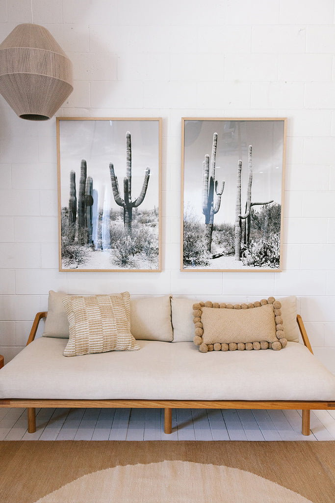 Classica Lumbar Pom Pom Cushion #2 | Sand