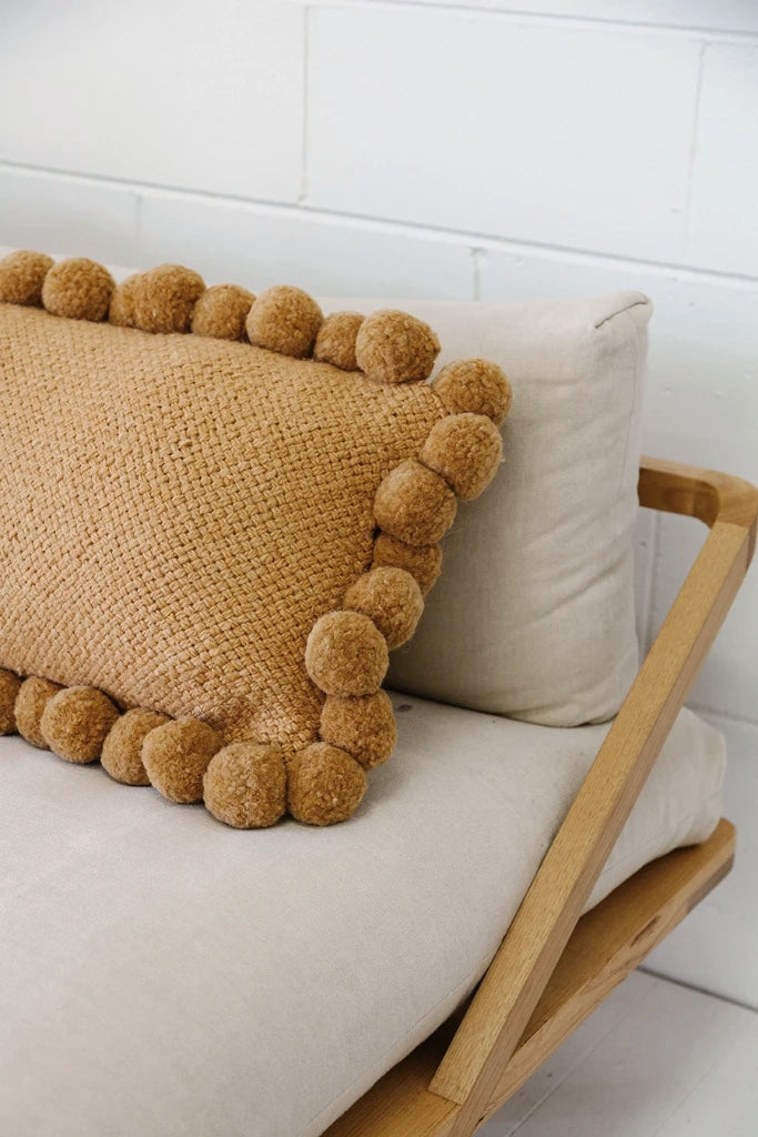 Classica XL Lumbar Pom Pom Cushion #2 | Desert