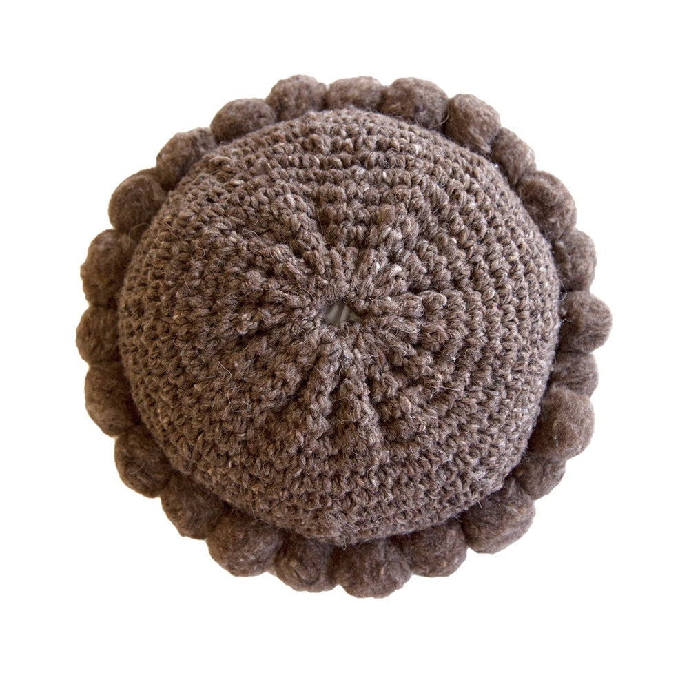 Monte Pom Pom Cushion #1 Mini | Walnut