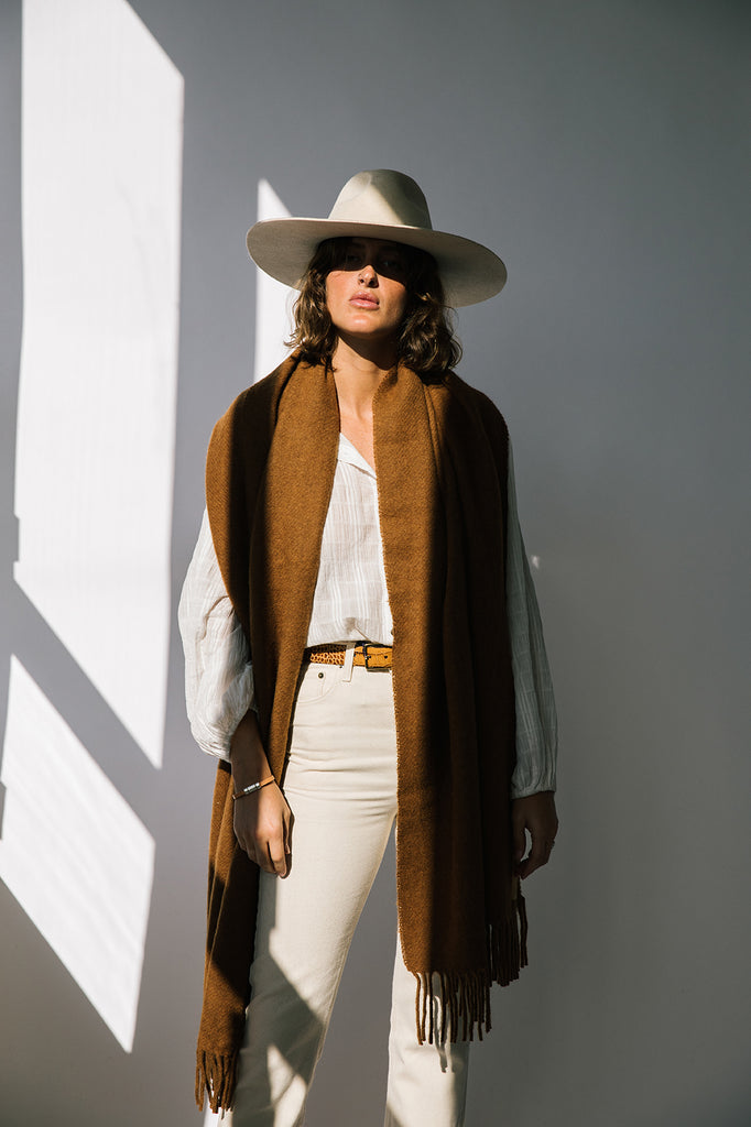 Pampa Oversized Scarf | Tobacco