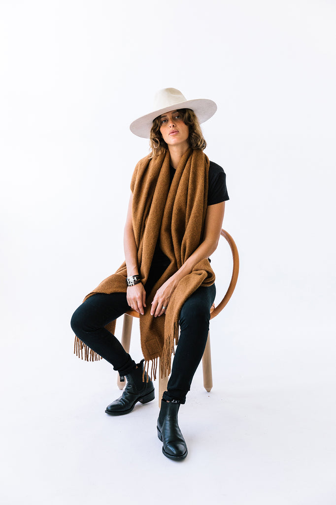 Pampa Oversized Scarf | Tobacco