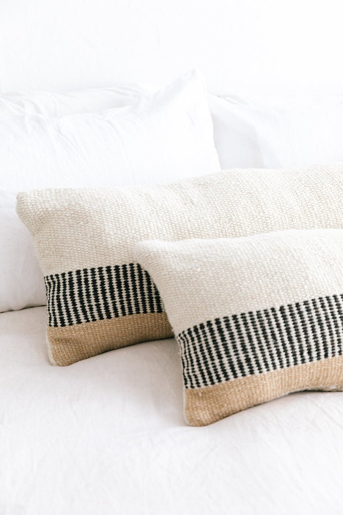 Paloma XL Lumbar Cushion | Natural & Sand & Black