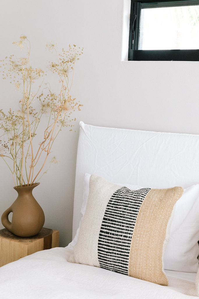 Paloma Cushion | Natural & Sand & Black
