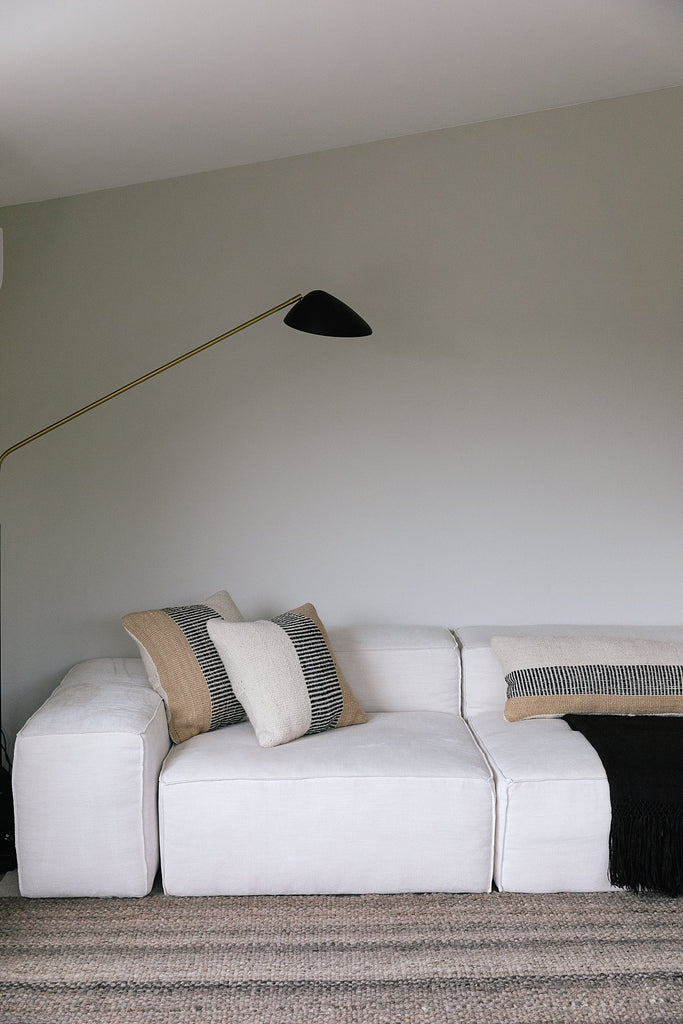 Paloma XL Lumbar Cushion | Natural & Sand & Black