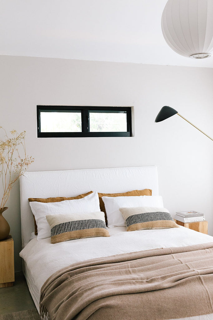 Paloma Lumbar Cushion | Natural & Sand & Black
