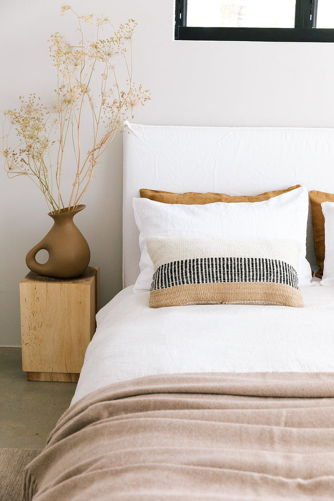 Paloma Lumbar Cushion | Natural & Sand & Black