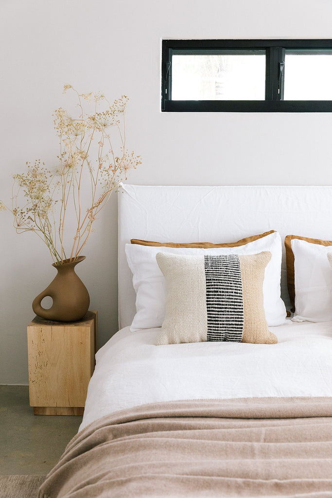 Paloma Cushion | Natural & Sand & Black