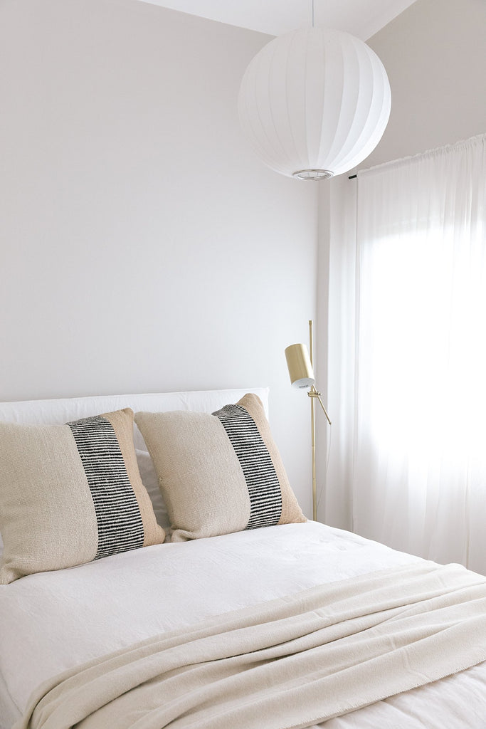 Paloma Floor Cushion | Natural & Sand & Black