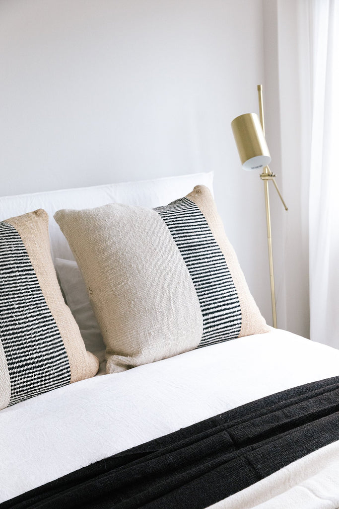 Paloma Floor Cushion | Natural & Sand & Black