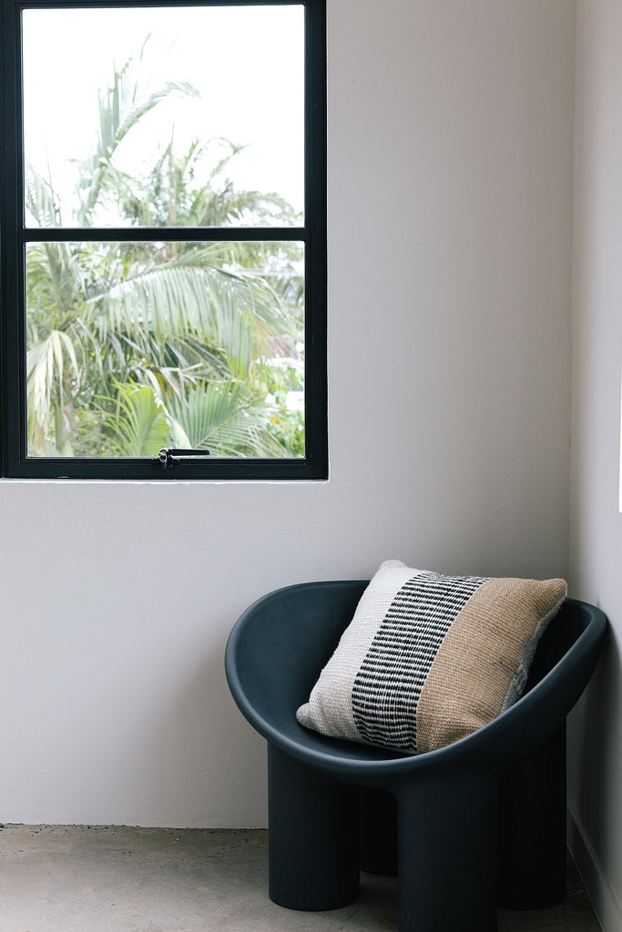 Paloma Cushion | Natural & Sand & Black