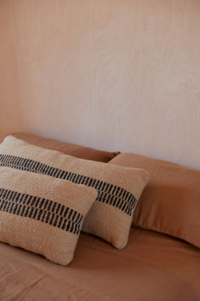 Rosana XL Lumbar Cushion | Sand & Black