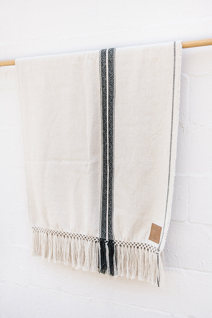 Andes Throw | Black on White