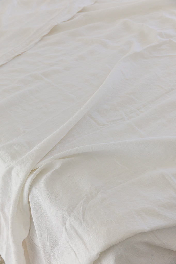 Linen Flat Sheet | White