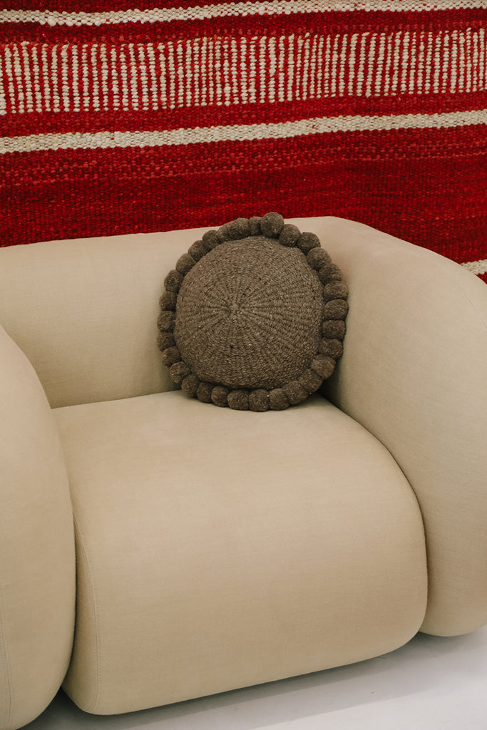 Monte Pom Pom Cushion #1 Medium | Walnut