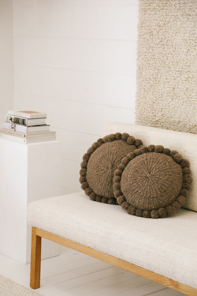 Monte Pom Pom Cushion #1 Medium | Walnut