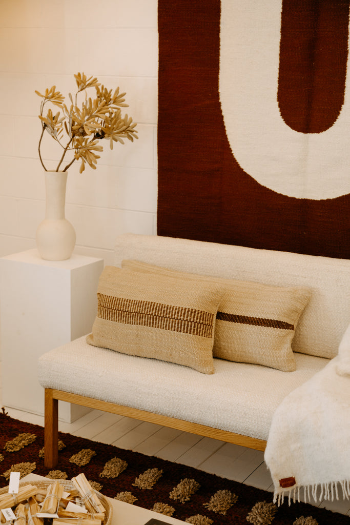 Rosana Lumbar Cushion | Sand & Rust