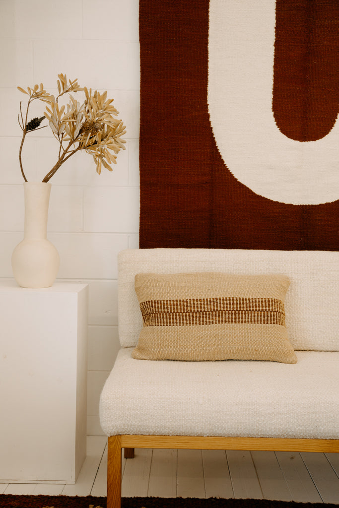 Rosana Lumbar Cushion | Sand & Rust