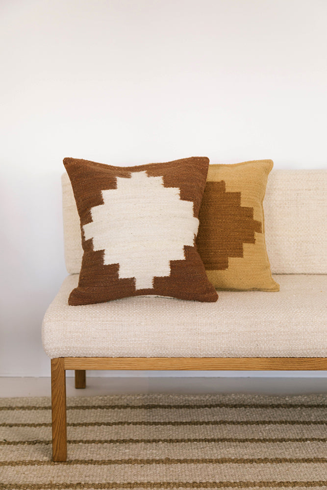 Puna Cushion #3 | Brown & Natural