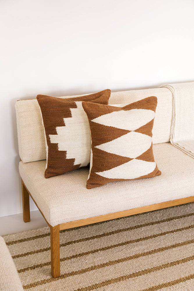 Puna Cushion #2 | Brown & Natural