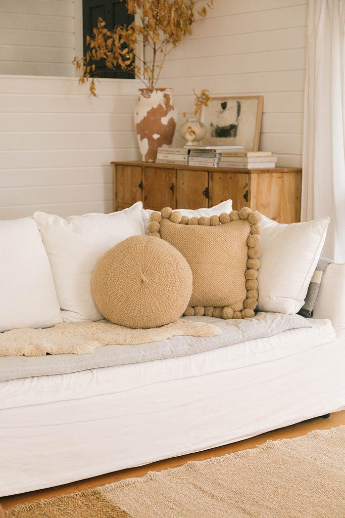 Classica Pom Pom Cushion #2 Large | Sand