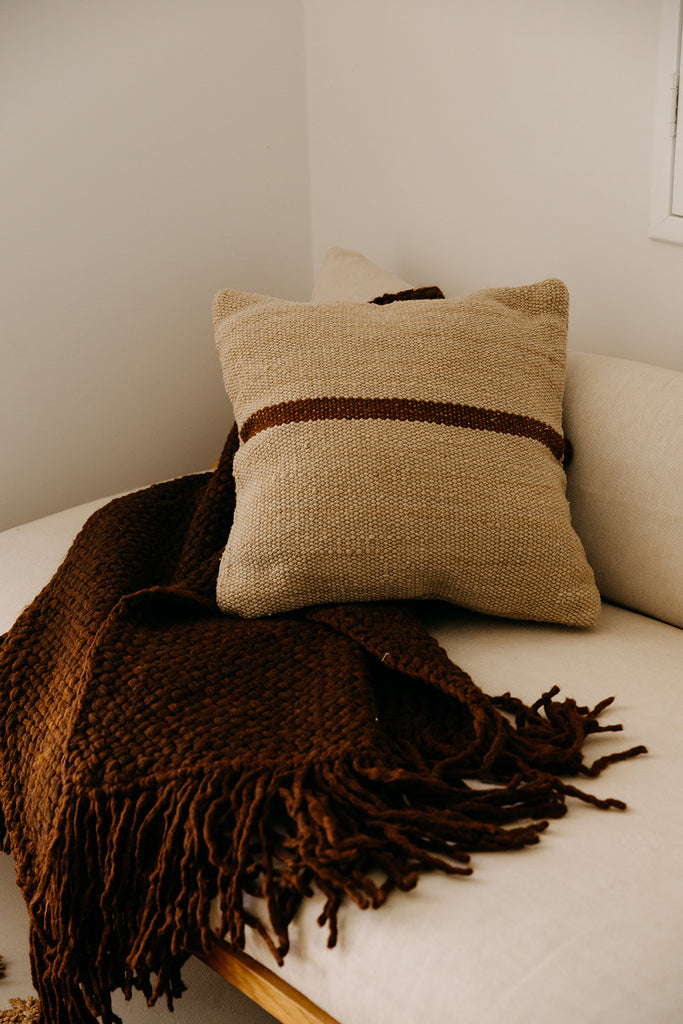 Danna Cushion | Sand & Rust
