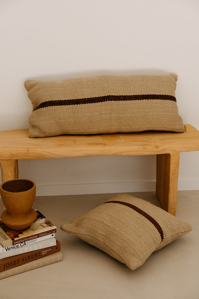 Danna Lumbar XL Cushion | Sand & Rust