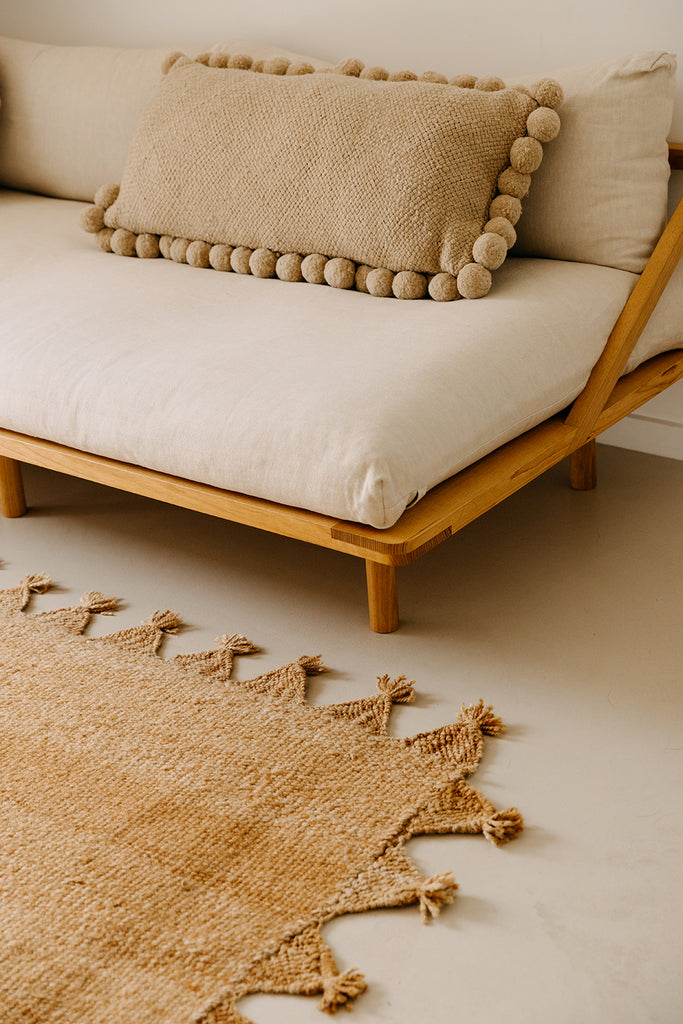 Classica XL Lumbar Pom Pom Cushion | Sand