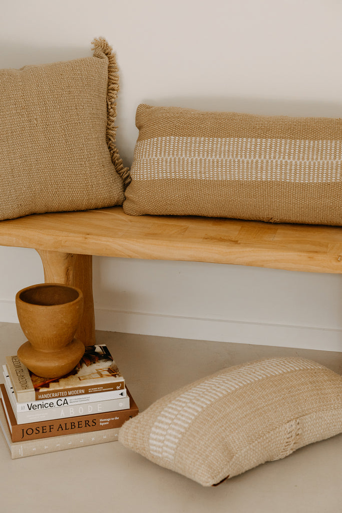 Rosana XL Lumbar Cushion | Sand & Natural