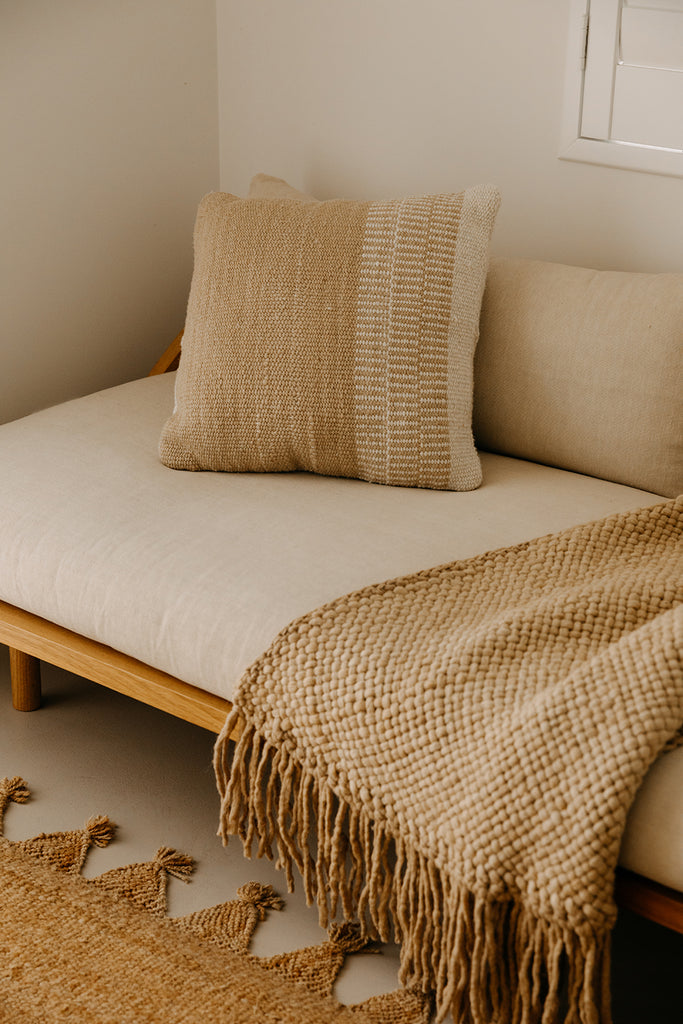 Maria Cushion | Sand & Natural