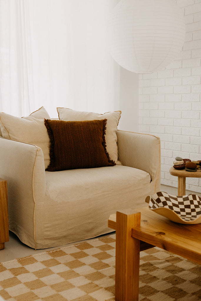 Classica Fringe Cushion | Rust