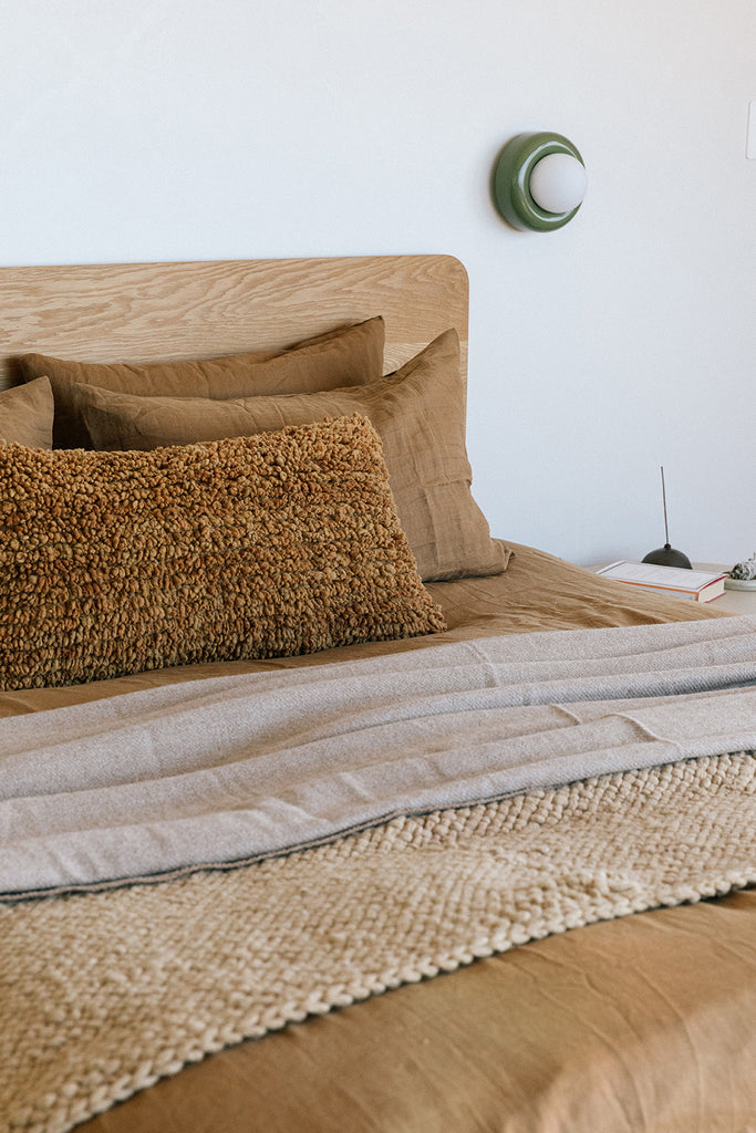 Textural Lumbar Cushion | Caramel