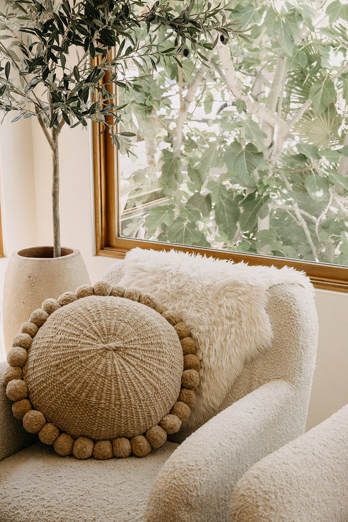 Classica Pom Pom Cushion Large | Sand