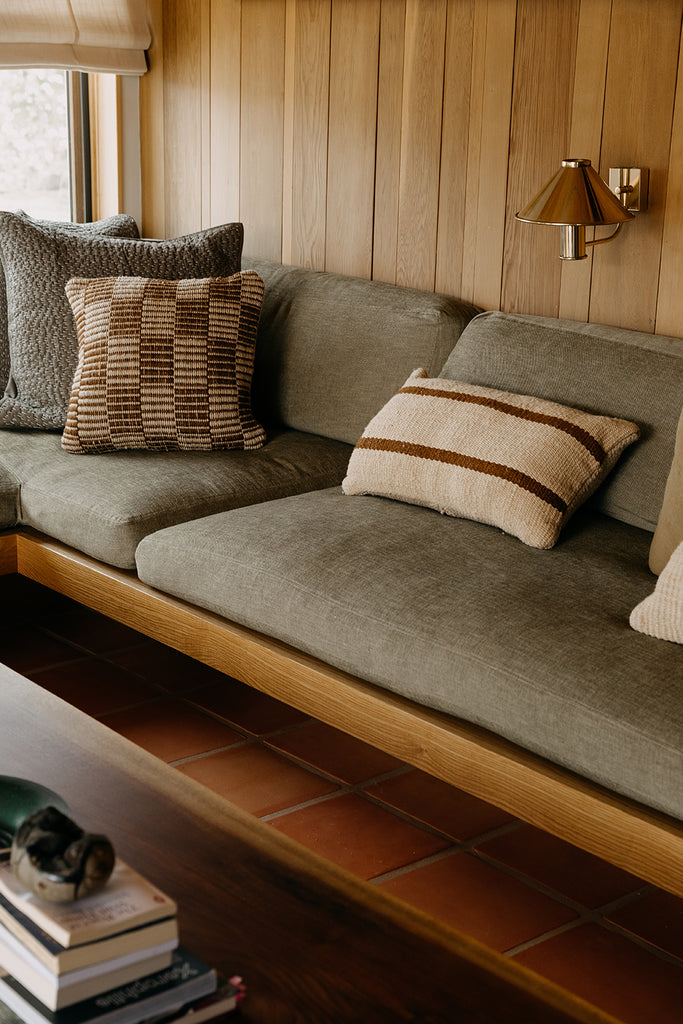Lara Cushion | Sand & Rust