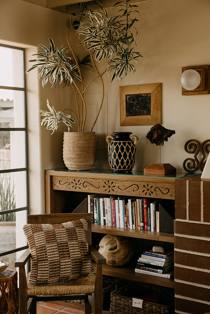 Lara Cushion | Sand & Rust